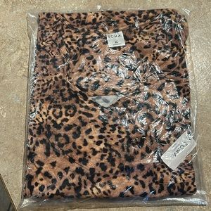 Soma COOL NIGHTS Long Leopard Sleepshirt NWT XL